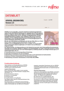 Datenblatt: UDS/SQL V2.5 - BS2000/OSD