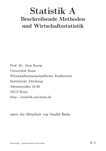 Statistik A - Statistische Abteilung