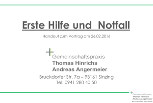 Erste Hilfe und Notfall