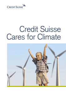 Publikation Credit Suisse Cares for Climate