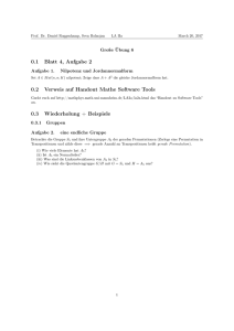 0.1 Blatt 4, Aufgabe 2 0.2 Verweis auf Handout Mathe Software