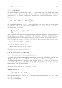 6.3 Kleiner Satz von Fermat