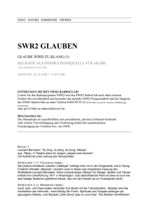 SWR2 GLAUBEN - Meinrad Walter