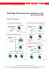 Solid Edge ST4 Standard Parts Installation mit SQL Server Express