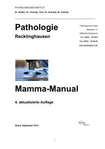Pathologie Mamma-Manual - Pathologisches Institut Recklinghausen
