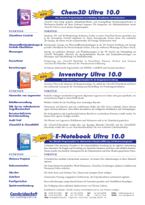 Chem3D Ultra 10.0 Inventory Ultra 10.0 E
