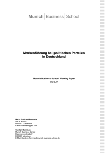 Markenführung bei politischen Parteien in Deutschland