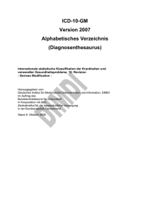 ICD-10-GM Version 2007 Alphabetisches Verzeichnis