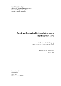 Constraintbasiertes Refaktorisieren von Identifiern in Java