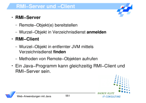 RMI−Server und −Client