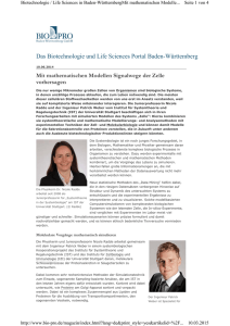 Das Biotechnologie und Life Sciences Portal Baden