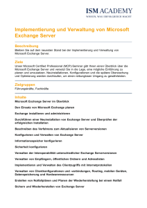 Implementierung und Verwaltung von Microsoft Exchange Server