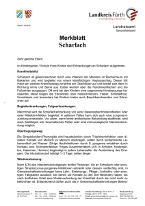 Merkblatt Scharlach