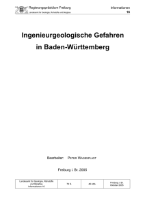 Ingenieurgeologische Gefahren in Baden