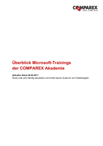Überblick Microsoft-Trainings der COMPAREX Akademie