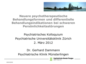 Evaluation Tagesklinik - Psychiatrische Universitätsklinik Zürich