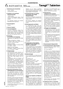 Tavegil Tabletten - SRZ - Fachinformationsdienst