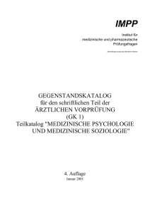 Medizinische Psychologie und Medizinische Soziologie
