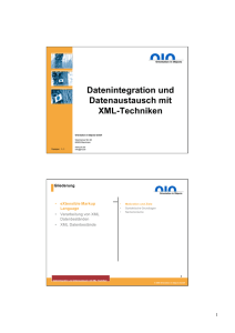 Datenintegration und Datenaustausch mit XML-Techniken