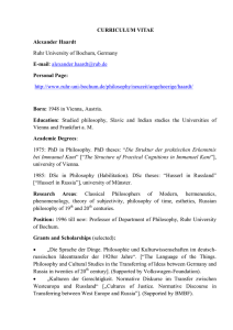 CURRICULUM VITAE Alexander Haardt Ruhr University of Bochum