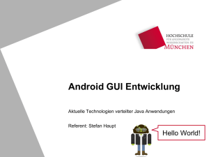 Android GUI Entwicklung