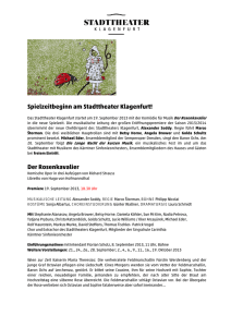 Spielzeitbeginn am Stadttheater Klagenfurt! Der Rosenkavalier
