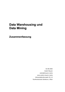 Data Warehousing und Data Mining