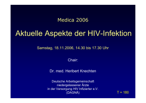 Aktuelle Aspekte der HIV-Infektion