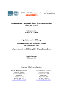 Symposium Neurodidaktik_Info - Fachdidaktik Biologie Uni Köln