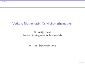 Skript zum Vorkurs - Mathematisches Institut der Universität Bonn