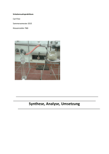 Synthese, Analyse, Umsetzung - Unterrichtsmaterialien Chemie