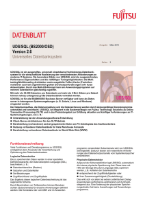 Datenblatt: UDS/SQL V2.6 - BS2000/OSD