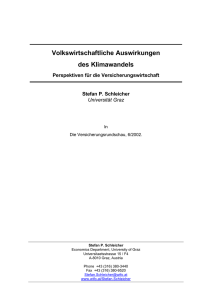 Volkswirtschaftliche Auswirkungen des Klimawandels