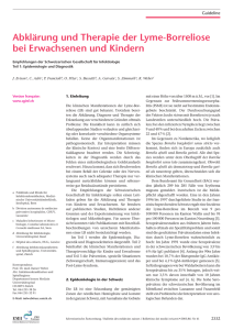 Abklärung und Therapie der Lyme-Borreliose bei Erwachsenen und