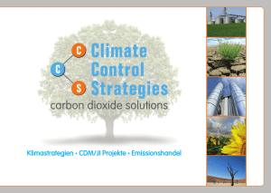 Klimastrategien • CDM/JI Projekte • Emissionshandel
