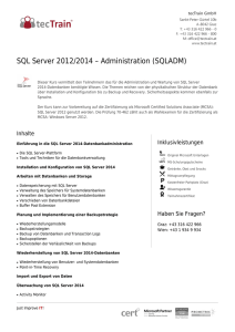 SQL Server 2012/2014 – Administration (SQLADM)