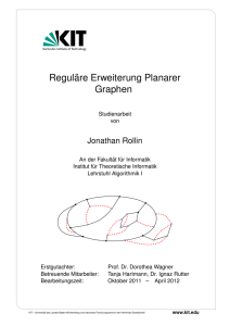 Reguläre Erweiterung Planarer Graphen - ITI Wagner