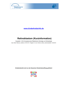 Retinoblastom (Kurzinformation)
