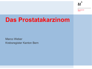 Prostatakarzinom - Krebsregister Bern