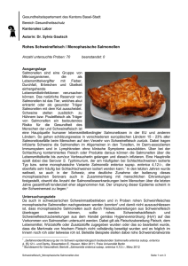 Rohes Schweinefleisch / Monophasische Salmonellen