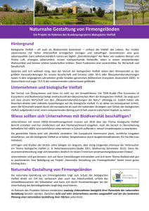 Infoblatt "Naturnahe Gestaltung von Firmengeländen".