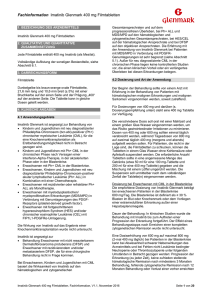 Fachinformation Imatinib Glenmark 400 mg Filmtabletten