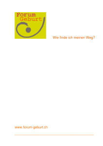 Brosch&uuml;re Forum Geburt