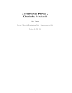 Theoretische Physik 2 Klassische Mechanik