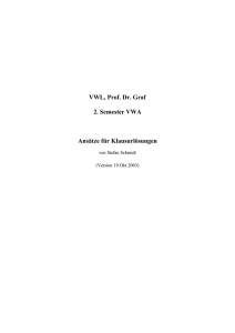 Grundlagen der Volkswirtschaftslehre - Lernhilfe - VWA