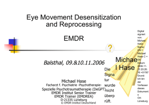 Eye Movement Desensitization and Reprocessing EMDR