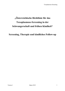 Österreichische Richtlinie für das Toxoplasmose-Screening