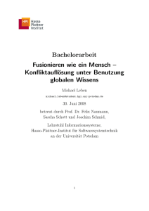 Konfliktauflösung unter Benutzung globalen Wissens