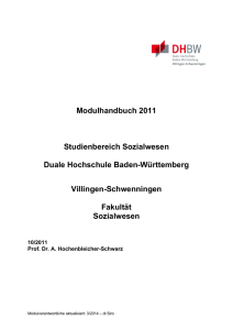 Modulhandbuch - DHBW Villingen