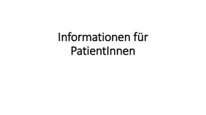 Informationen für PatientInnen - Ihr Augenarzt in Gänserndorf und